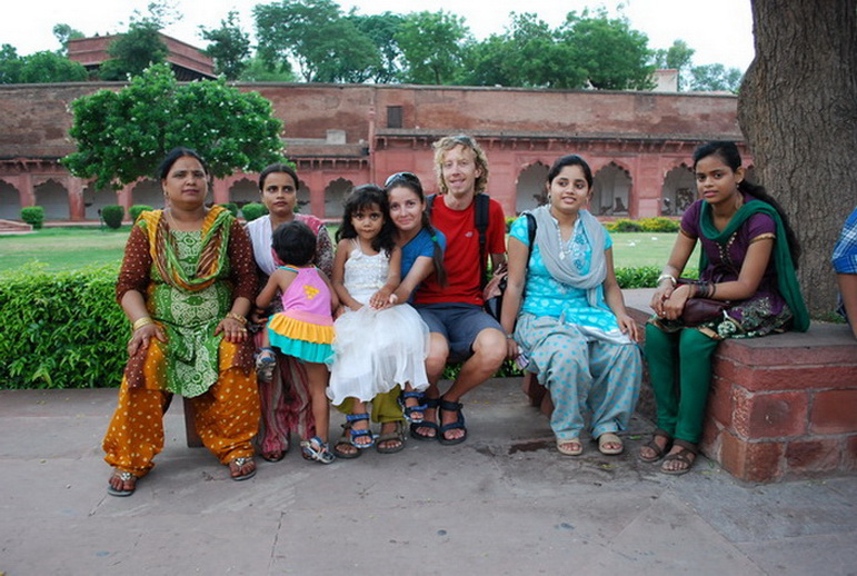 family in the red fort